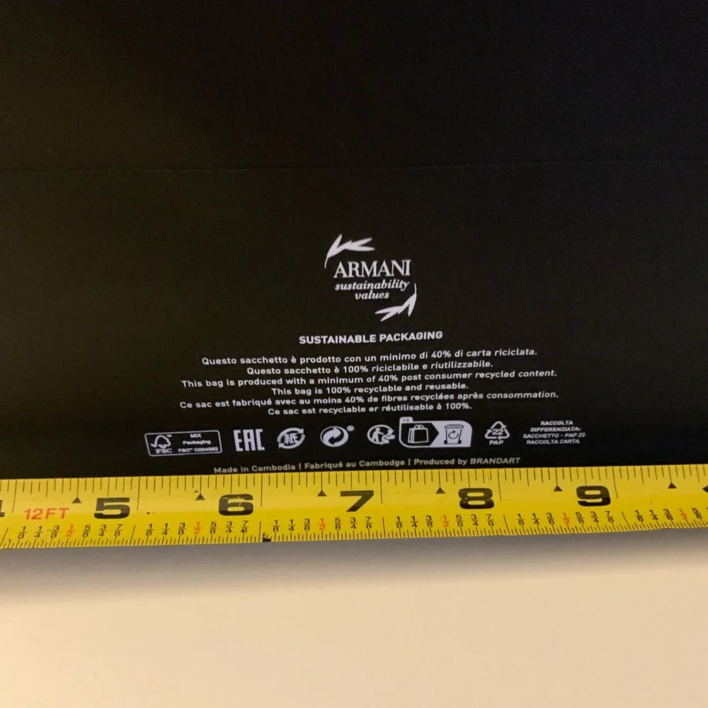 A/X Armani Exchange Men's Black Shopping Bag - Picture 11 of 12